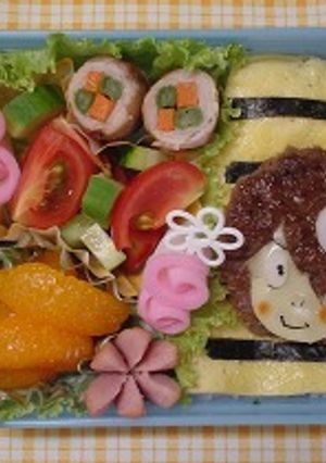 キャラ弁。鬼太郎with父さん-レシピのメイン写真