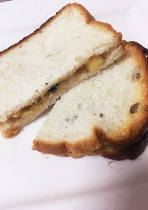 子供大好き！バナナきなこ黒豆サンドイッチ-レシピのメイン写真
