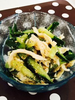 サラダチキンと胡瓜のゴマポン和え-レシピのメイン写真