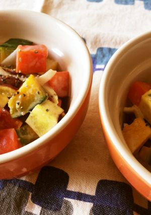 角切り緑黄色野菜のカラフルホットサラダ☆-レシピのメイン写真