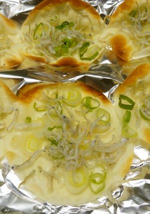 ＊餃子の皮でシラスとねぎのピザ＊-レシピのメイン写真