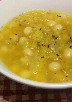 ほっこり。いんげん豆とキヌアのスープ-レシピのメイン写真