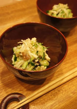 今日の小鉢＊大根きゅうりの梅ごま和え-レシピのメイン写真