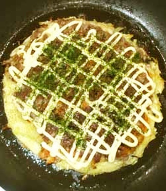 簡単！山芋お好み焼き♪ひき肉・チーズ入り-レシピのメイン写真