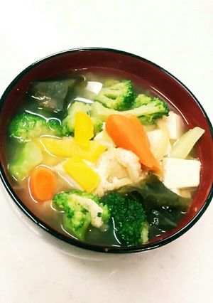 コストコ冷凍温野菜のお味噌汁-レシピのメイン写真