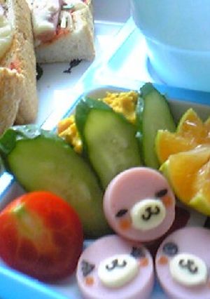 ソーセージでさくらゴマ☆キャラおかず-レシピのメイン写真
