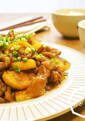 豚肉と長いものにんにく醤油炒め-レシピのメイン写真