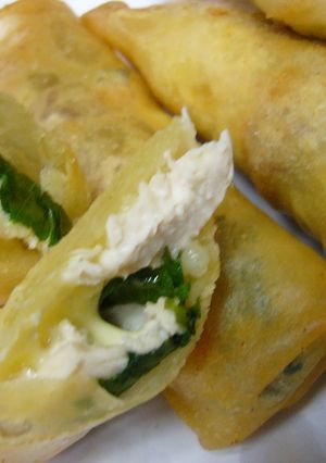 チーズがとろりん♪青じその鶏ハム春巻き-レシピのメイン写真
