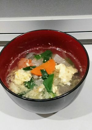 簡単！野菜と卵のガラスープ-レシピのメイン写真