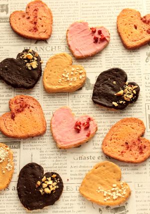 *バレンタイン♡ハートのチョコラスク♪-レシピのメイン写真