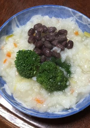 あずきトッピング野菜おかゆリゾット-レシピのメイン写真