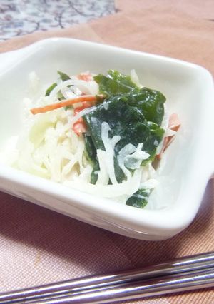 大根・かにかま・わかめのマヨぽん和え-レシピのメイン写真