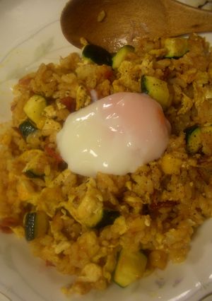 ☆ズッキーニと桜海老コーンのカレー炒飯☆-レシピのメイン写真