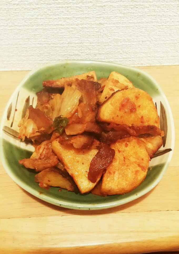 10分簡単失敗なし!長いもの豚キムチ炒め-レシピのメイン写真