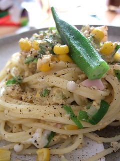 オクラとタマゴのパスタ-レシピのメイン写真