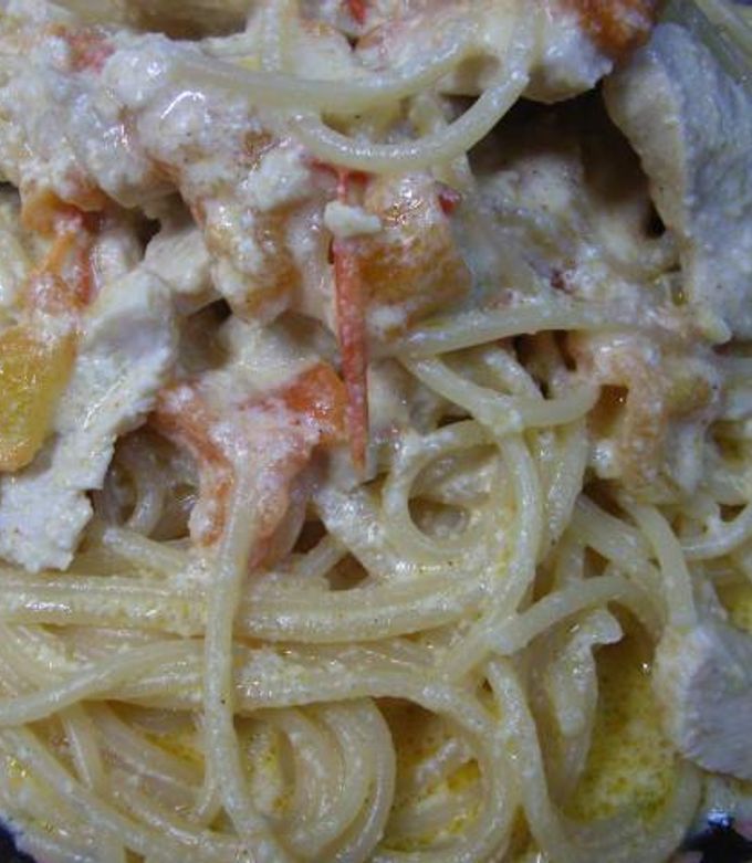 バターカレーソースのパスタ♪-レシピのメイン写真
