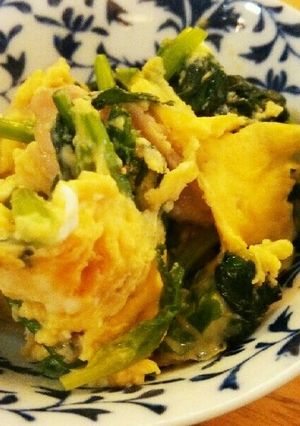 ほうれん草とふわふわ卵の中華風炒め-レシピのメイン写真