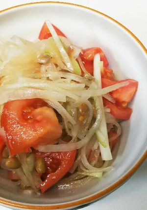 [簡単]さっぱり大根とトマトの納豆サラダ-レシピのメイン写真
