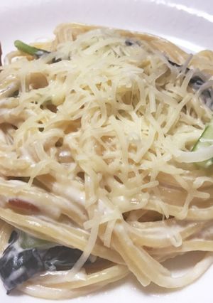 小松菜とベーコンのクリームパスタ☆-レシピのメイン写真