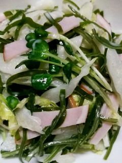 ☆白菜 切り昆布 ハム サラダ-レシピのメイン写真