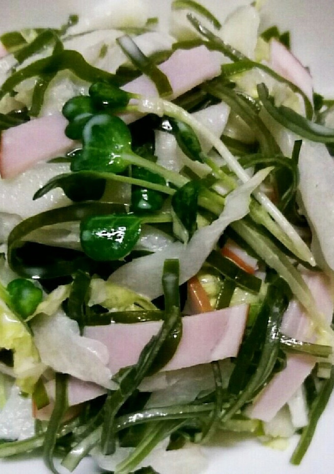 ☆白菜 切り昆布 ハム サラダ-レシピのメイン写真