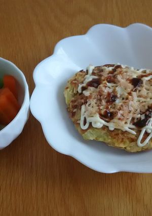 ケトン食 お好み焼き サラダ-レシピのメイン写真