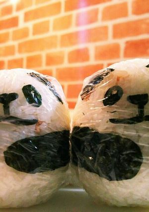 パンダさんおにぎり-レシピのメイン写真