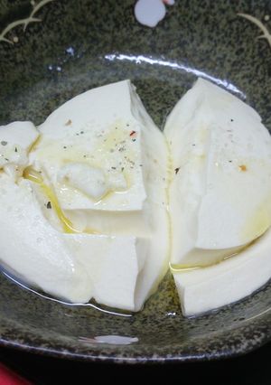 水切り豆腐 ハーブソルト&オリーブオイル-レシピのメイン写真