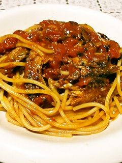さんまのトマトソースパスタ-レシピのメイン写真