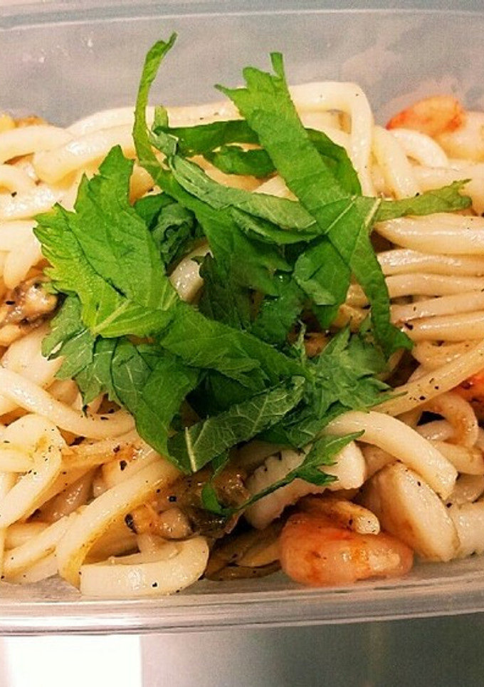 海鮮たっぷり焼きうどん-レシピのメイン写真