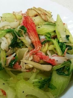 糖質オフ セロリの炒めもの-レシピのメイン写真