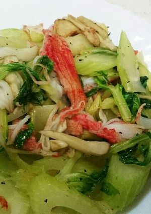 糖質オフ　セロリの炒めもの-レシピのメイン写真