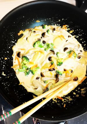 きのこのクリームオムレツ-レシピのメイン写真
