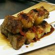 南蛮酢で美味♪塩煮じゃが芋の豚肉巻き串