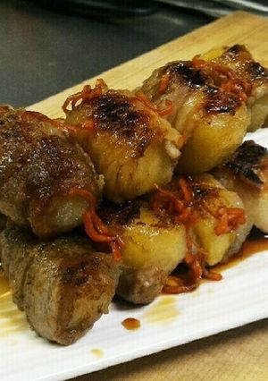 南蛮酢で美味♪塩煮じゃが芋の豚肉巻き串-レシピのメイン写真