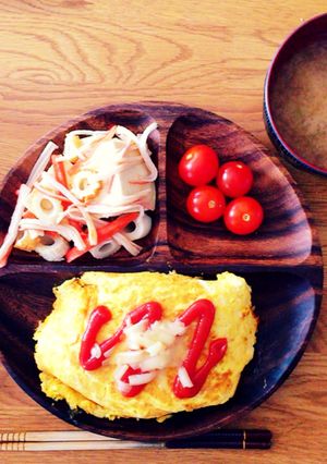 十六穀オムライスと豆腐サラダ-レシピのメイン写真