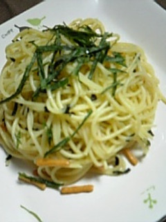 簡単♪お茶漬けの素であっさり和風パスタ-レシピのメイン写真