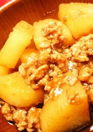 味染み大根の豚挽き肉そぼろあんかけ-レシピのメイン写真