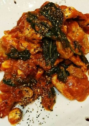 豚肉とホールトマトdeマルゲリータ風炒め-レシピのメイン写真