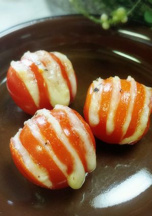 お弁当に☆ハッセルバックトマト(ミニ)-レシピのメイン写真