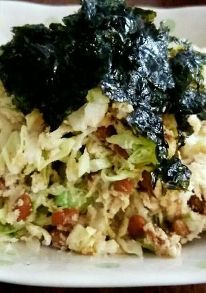 ☆キャベツ 玉ねぎ おからの納豆サラダ-レシピのメイン写真