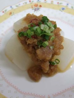 お酒にもあうよ!★ゆで大根の鶏味噌がけ★-レシピのメイン写真