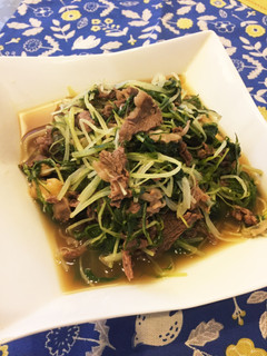 お値打ち牛肉と水菜の煮物-レシピのメイン写真