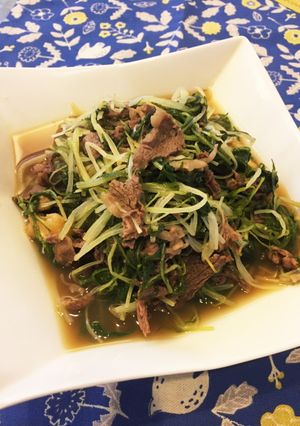 お値打ち牛肉と水菜の煮物-レシピのメイン写真
