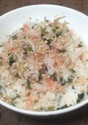 高菜じゃこと辛子明太子ご飯-レシピのメイン写真