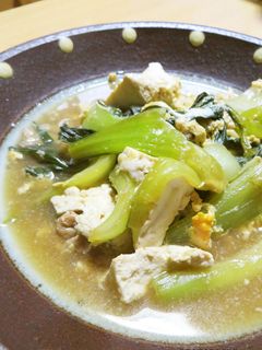 豆腐とチンゲン菜の卵とじ-レシピのメイン写真