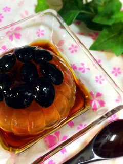 *黒豆煮in♪ヘルシーな黒糖ゼリー*-レシピのメイン写真