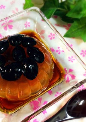 ＊黒豆煮in♪ヘルシーな黒糖ゼリー＊-レシピのメイン写真
