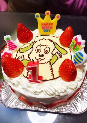 ★ワンワンお誕生日ケーキ★-レシピのメイン写真
