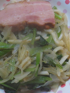 ベーコンステーキの蒸し焼きうどん-レシピのメイン写真